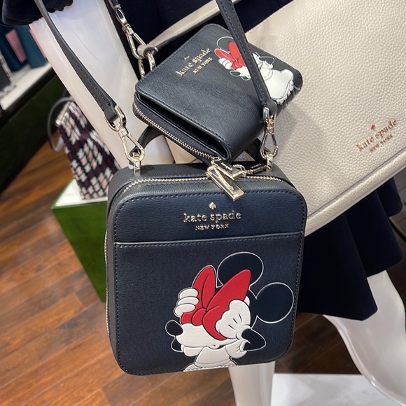Kate Spade Disney Minnie Mouse Daisy Vanity Crossbody Bag & Zip Around Wallet - Picture 5 of 16